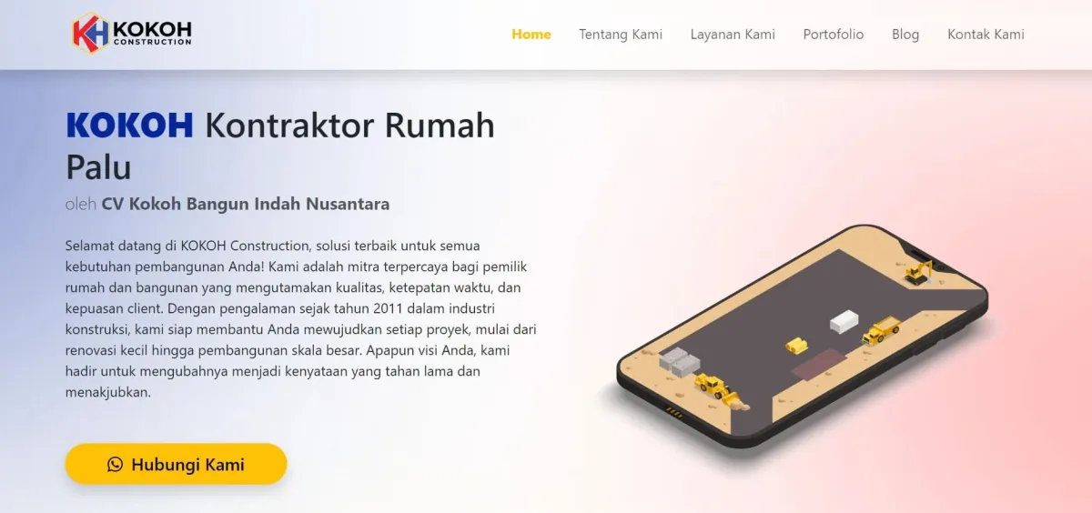 Kokoh Construction - Jasa Kontraktor dan Layanan Bangunan Profesional - CODELEKTIV